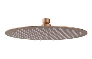 Aura 250mm Round Ultraslim Showerhead - Brushed Bronze